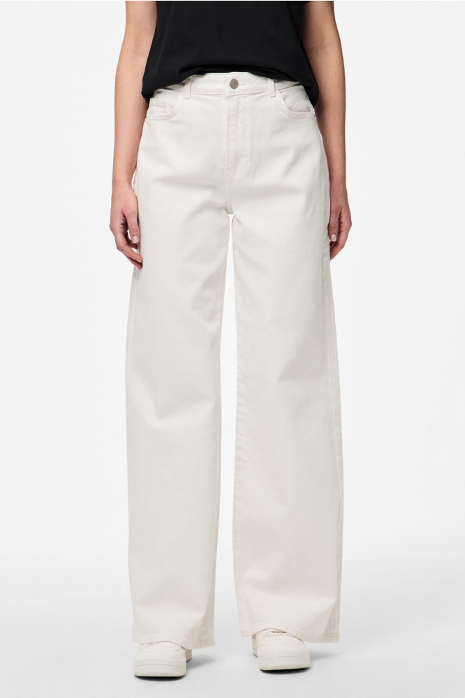 PCSELMA HW WIDE JEANS OD NOOS BC 17154623 Bright White